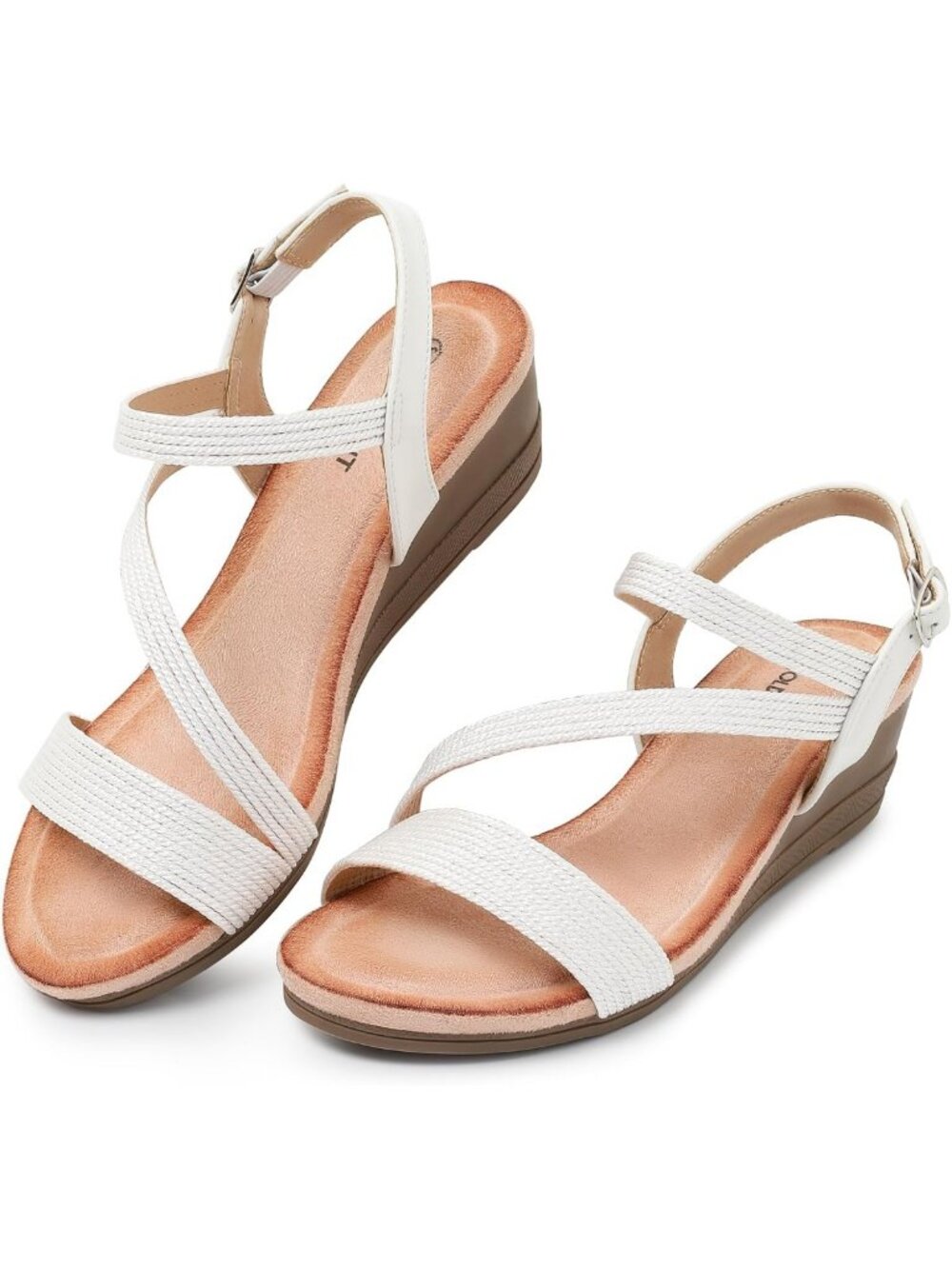 Stylish Summer Wedge Sandals for Women - Comfortable Strappy Dressy Footwear